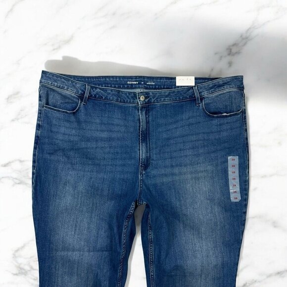 Old Navy Wow High Rise Straight Jeans Plus Size 28 Campache Wash Denim 734874 - Picture 5 of 10